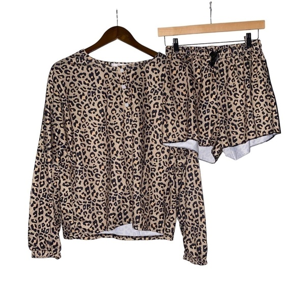 Freestyle Other - Free Style Animal‎ Print Women 2pcs Short Sleep Set Loungewear Warm Cotton Blend